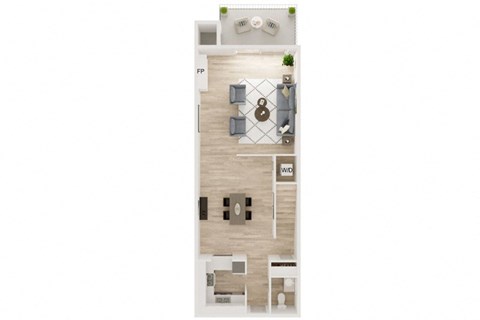 townhome 2 bed 1160